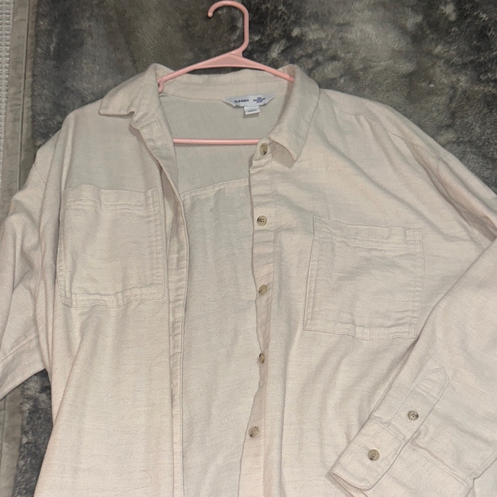 Cream Button-Up Shirt